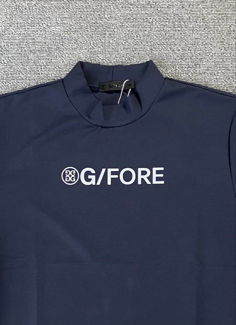 G/FORE ジーフォア XXLサイズ モックネックT-シャツ ネイビー