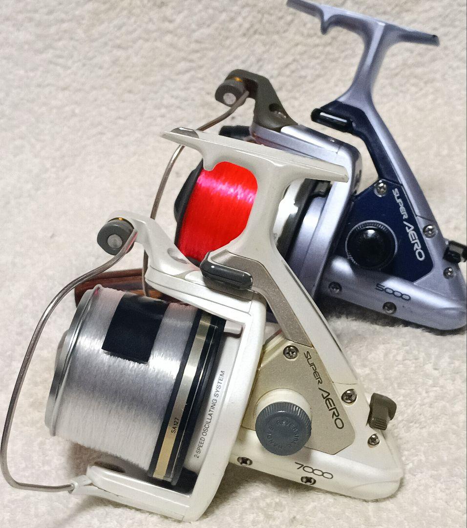 シマノスーパーエアロ7000&5000投げ釣り専用リールまとめて２台