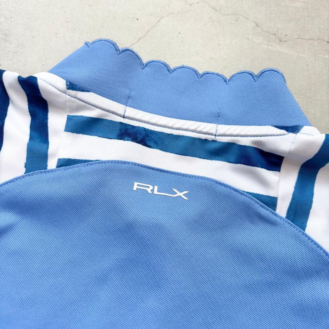 【美品】RLX アールエルエックス ラルフローレン ハーフジップシャツ ボーダー