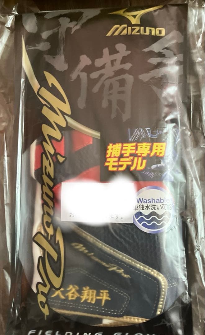 大谷翔平　刺繍入り　守備グローブ L Mizuno 捕手専用