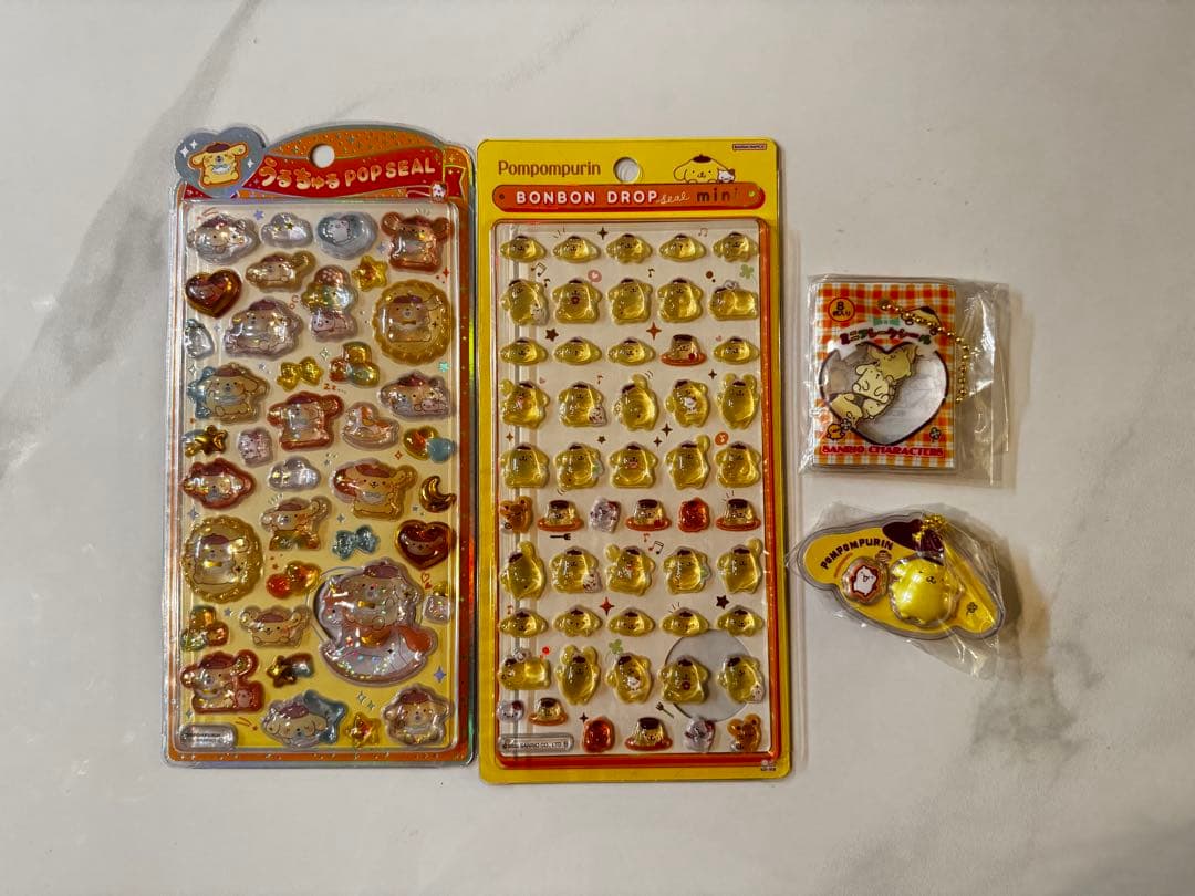 ポムポムプリン　ボンボンドロップシール　パッケージチャーム　サンリオ　うるちゅる