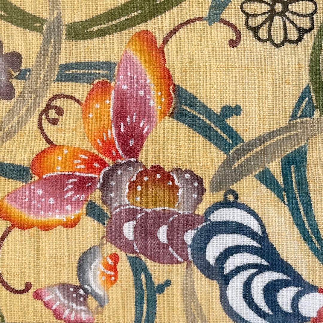 琉球紅型 びんがた 草花 額入り 城間栄順 沖縄 染物 伝統工芸 インテリア
