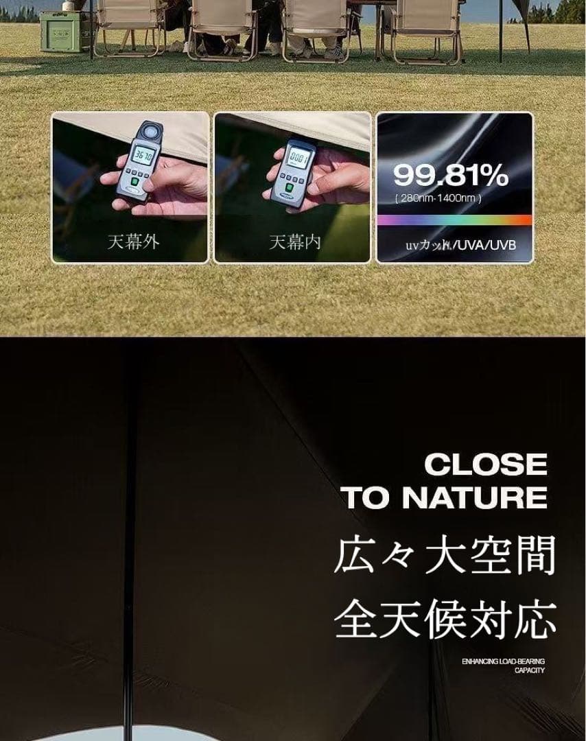 「最終値下げ」タープテント　28平米 防水加工 紫外線防止 ドーム型