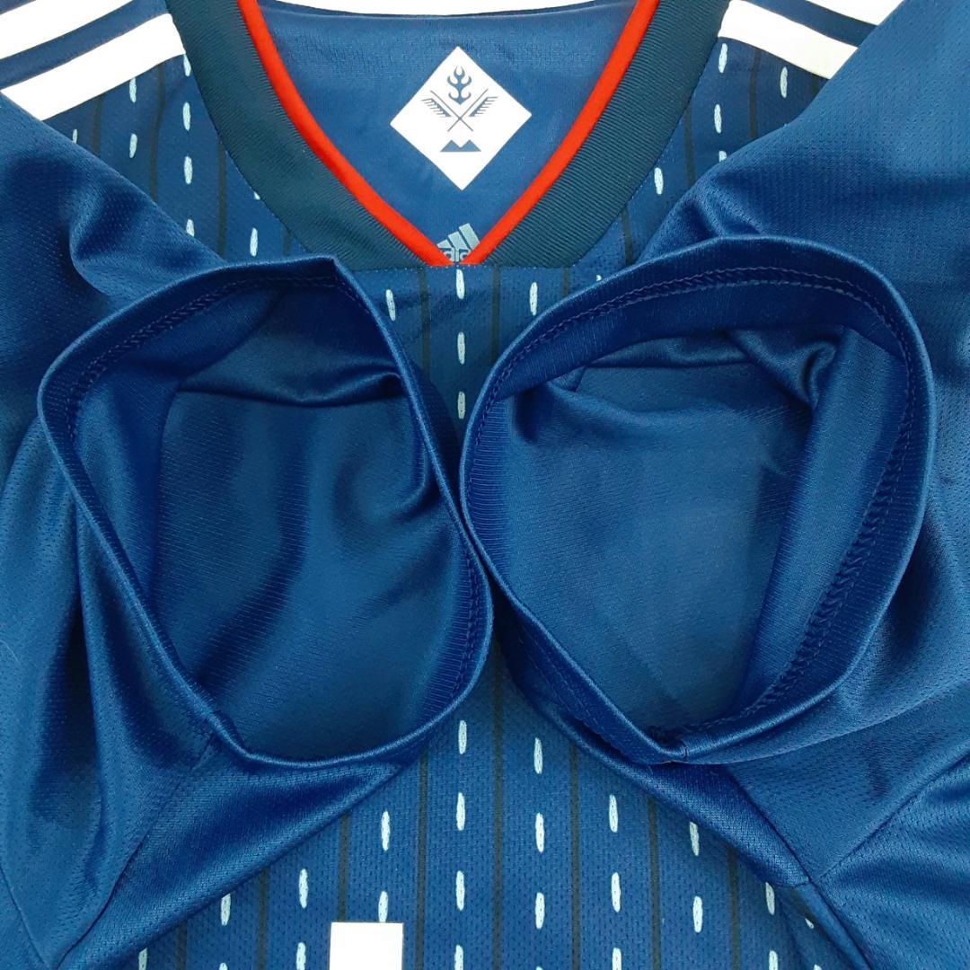 美品◎adidas アディダス サッカー ユニフォーム ブルー 青 本田圭佑