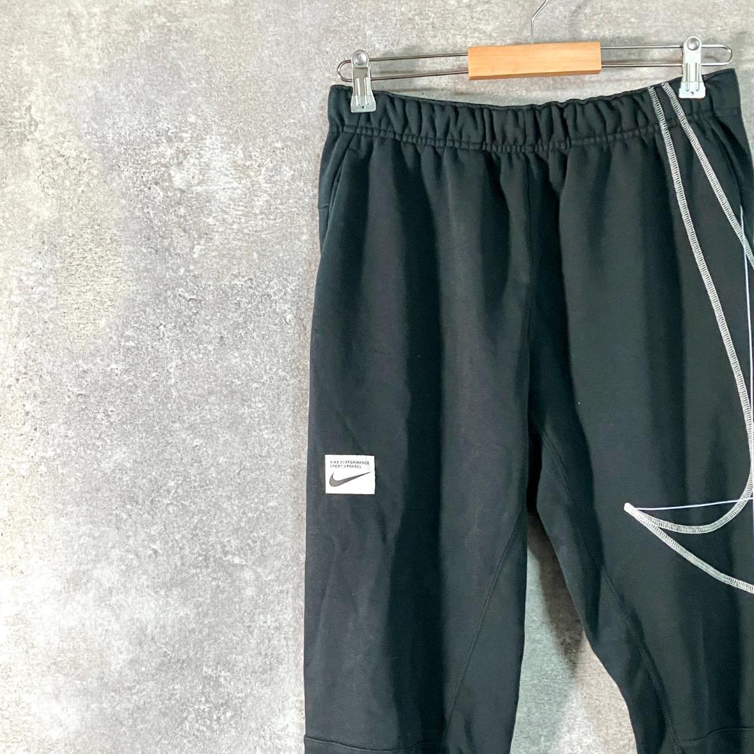NIKE　スウェット　ジャージ　ブラック　ロゴ　ワッペン　コットン　ポリエステル