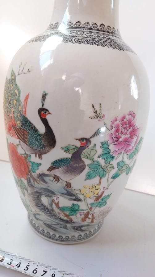 景徳鎮製　シミ有　花器　フラワーベース　華道　生け花　生花　フラワーアレジメント