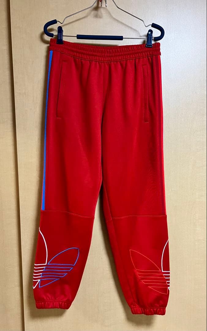adidas 3ストライプス ジャージパンツ レッド