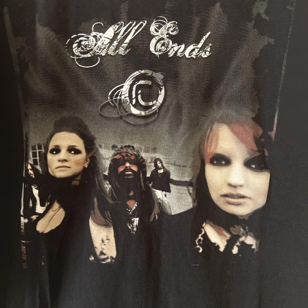 希少 2008年当時物 All Ends バンドTシャツ L相当 黒 メタルT