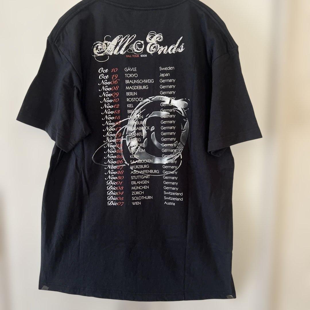希少 2008年当時物 All Ends バンドTシャツ L相当 黒 メタルT