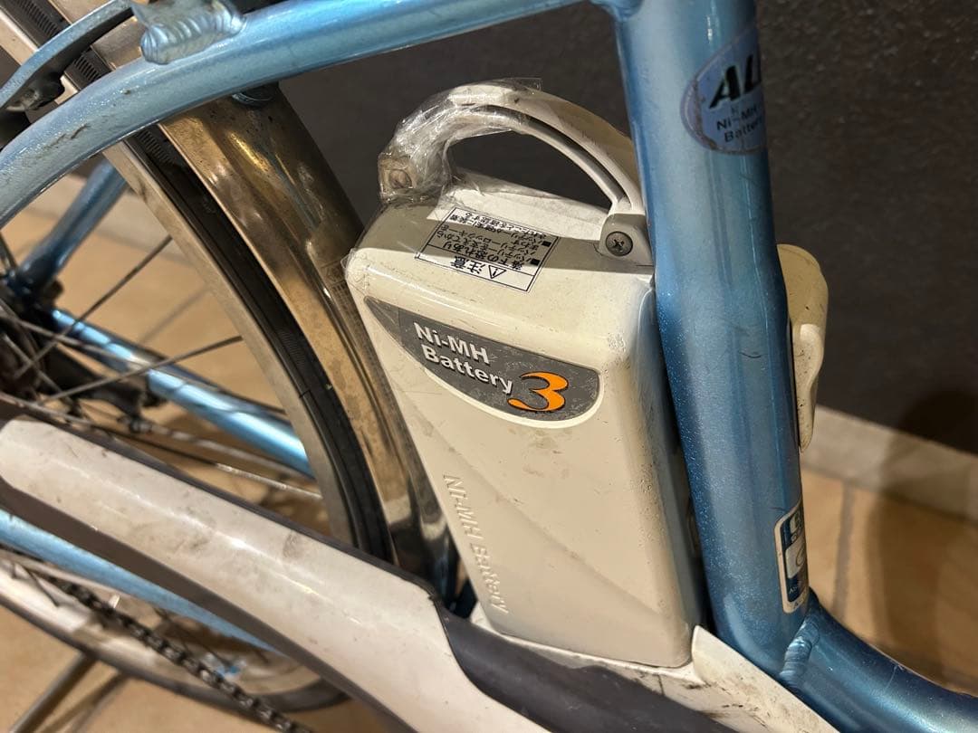 兵庫県神戸市より！Panasonic電動アシスト自転車 青色 Ni-MH