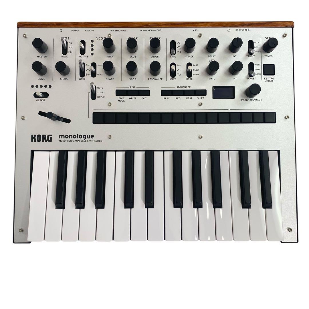 【極美品】KORG monologue アナログシンセサイザー　純正アダプター付