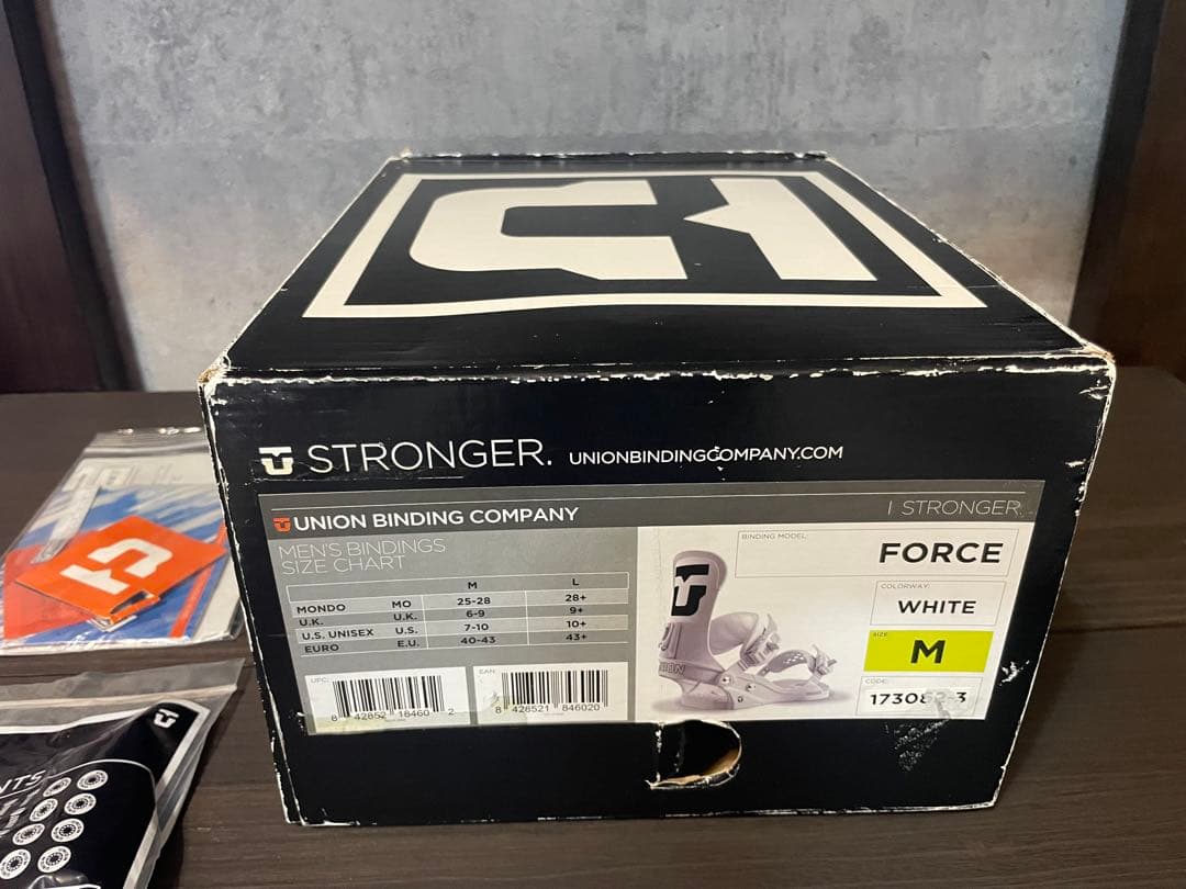 UNION スノーボードビンディング FORCE M ホワイト