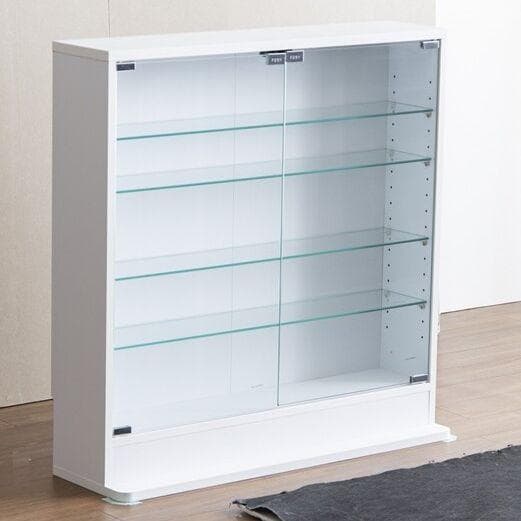 【幅80cm×奥行18cm】コレクションケース　ホワイト