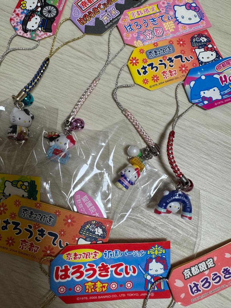 【レア】 ご当地キティ 根付 ストラップ　 9個セット 京都限定