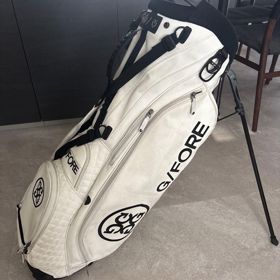 G/FORE ホワイト キャディバッグ スカルロゴ付き