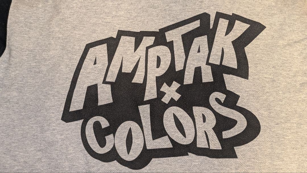 AMPTAKxCOLORS バイカラーパーカー　BLACK×GRAY 美品
