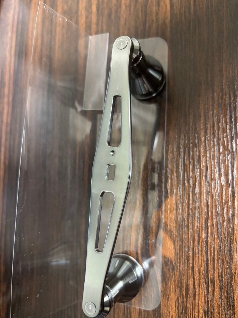夢屋　ダブルハンドルアルミノブ　60mmグレー