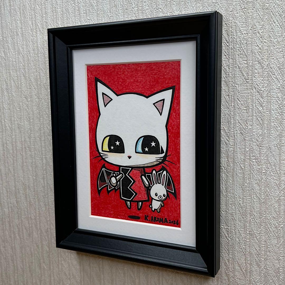 『心の重力が少し軽くなった日』 ｜絵画 原画 抽象画 絵 動物画 ドローイング