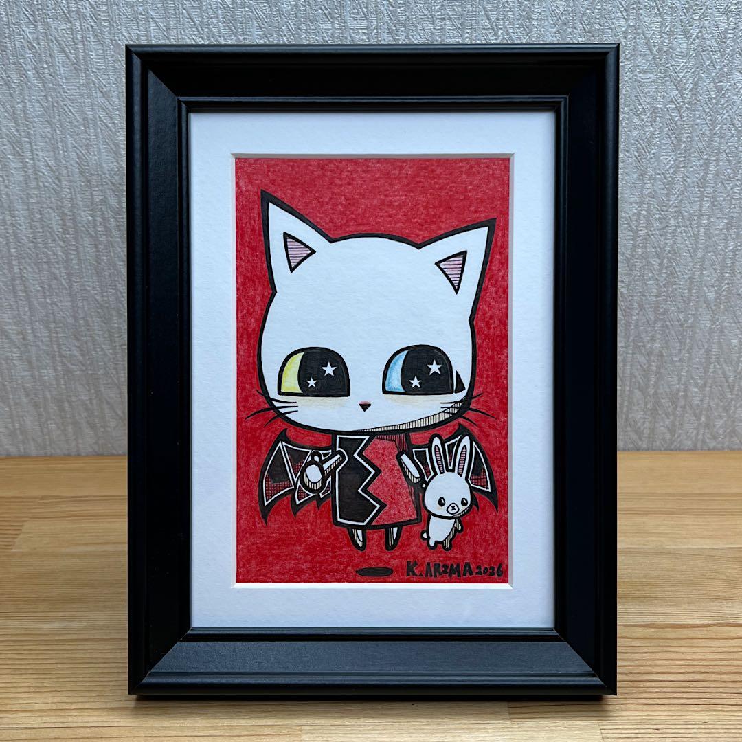 『心の重力が少し軽くなった日』 ｜絵画 原画 抽象画 絵 動物画 ドローイング