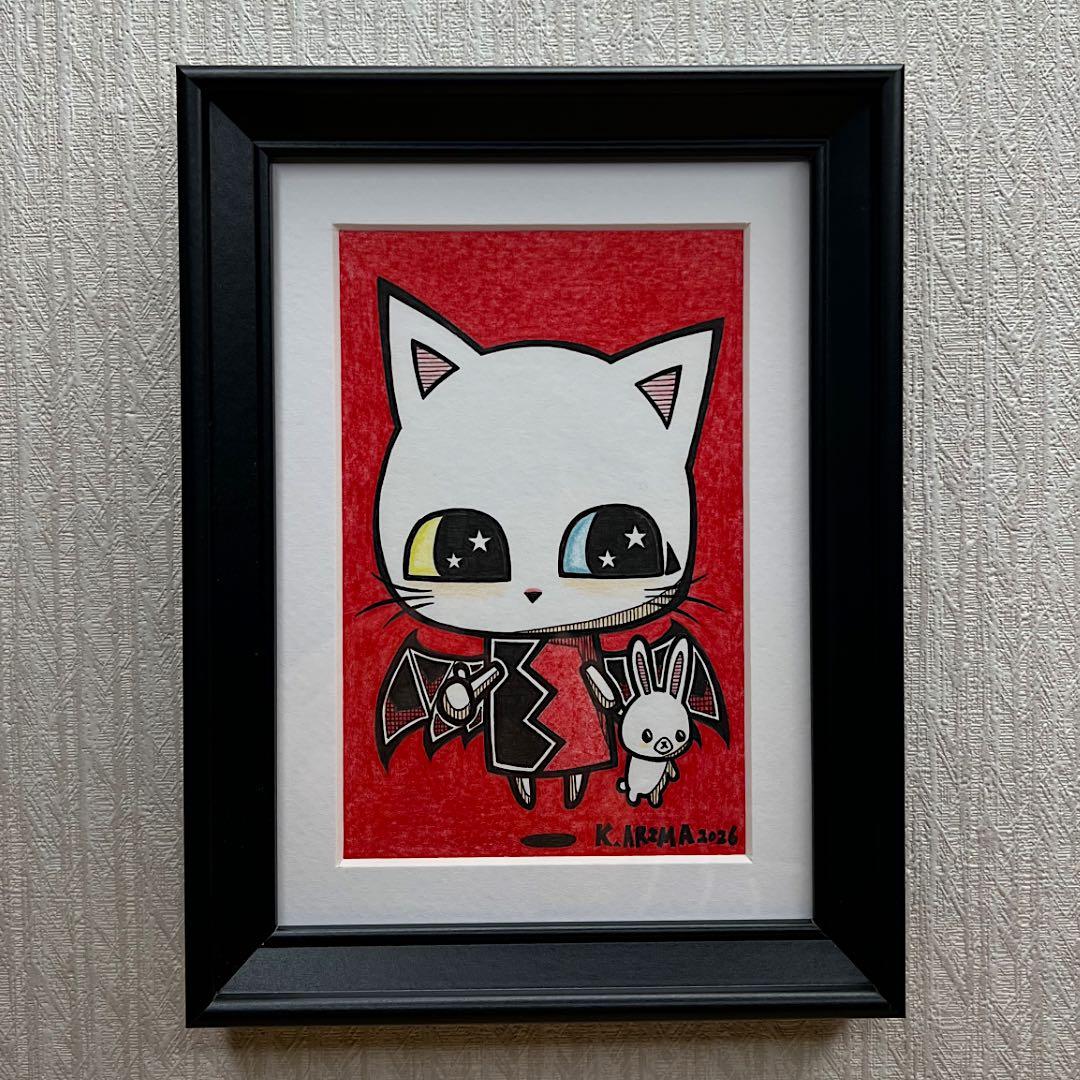 『心の重力が少し軽くなった日』 ｜絵画 原画 抽象画 絵 動物画 ドローイング
