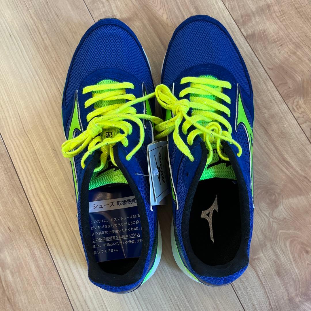 新品未使用品Mizunoウェーブエンペラー 2 25.5cmネイビー/イエロー