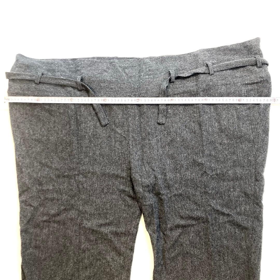 ウール　ヨガパンツ　ワイドシルエット　ベルト紐付き　日本製　XL