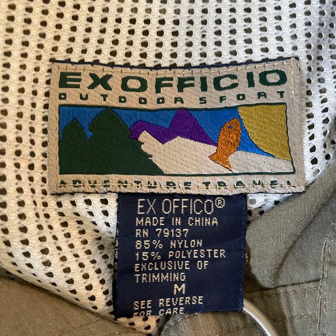 エクスオフィシオ　EXOFFICIO アウトドア　フィッシングシャツ　M カーキ