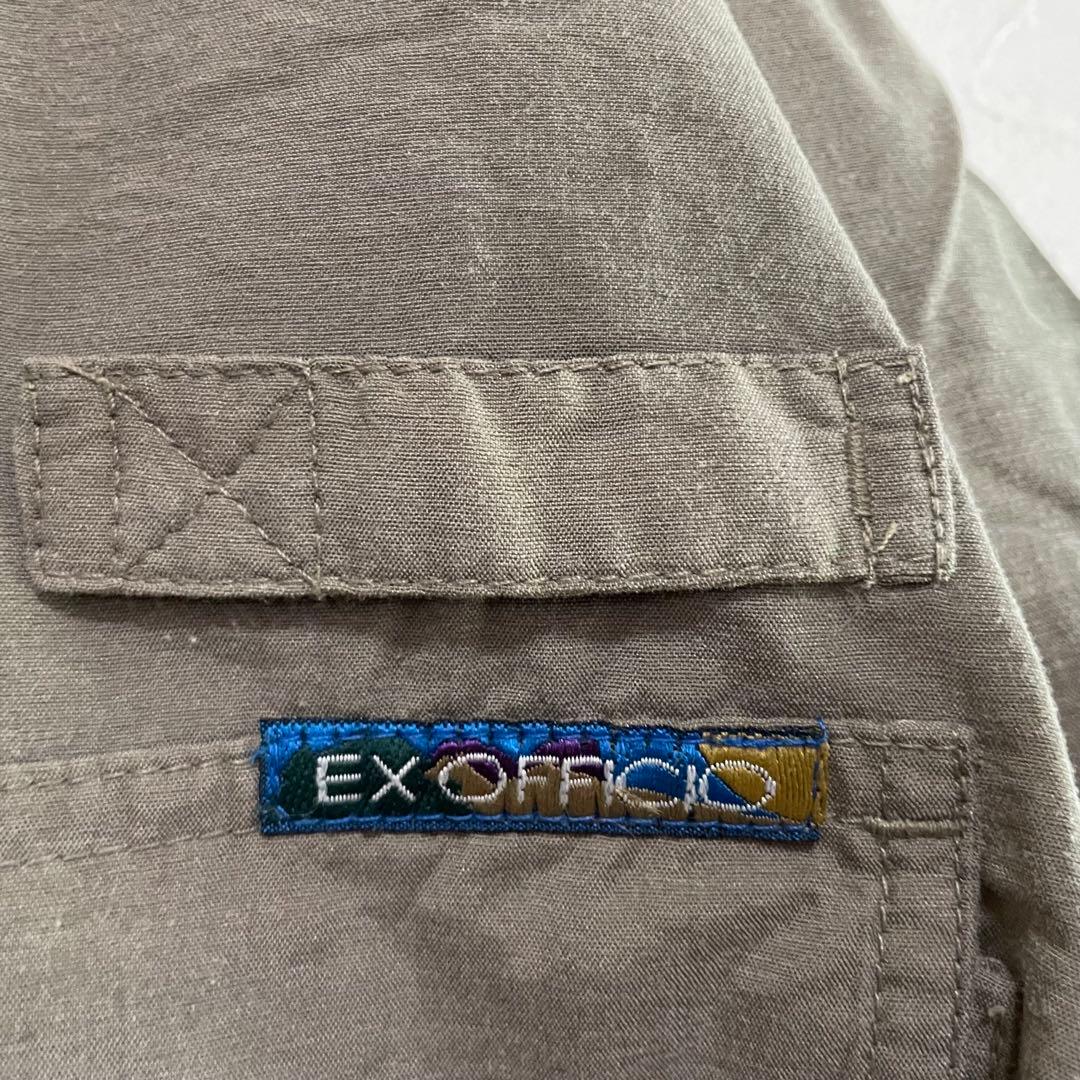 エクスオフィシオ　EXOFFICIO アウトドア　フィッシングシャツ　M カーキ