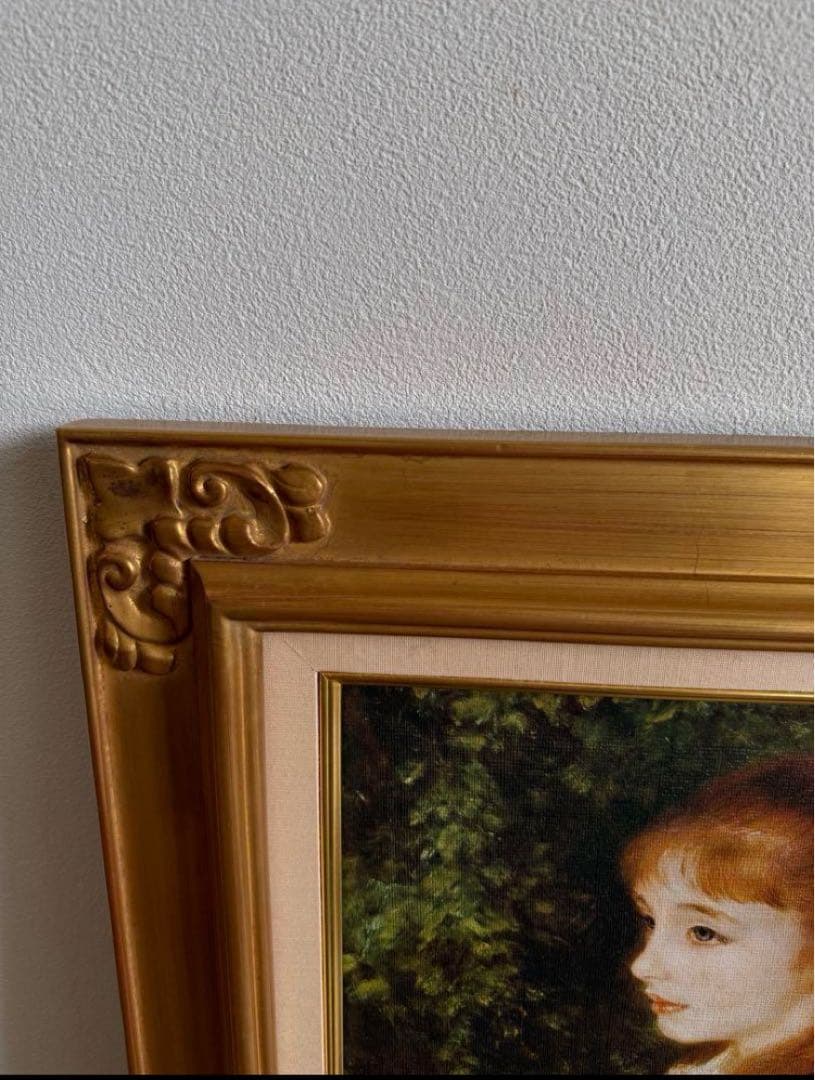 ルノワール　可愛いイレーヌ　絵画　複製画　額入り　世界名画　人物画　美少女