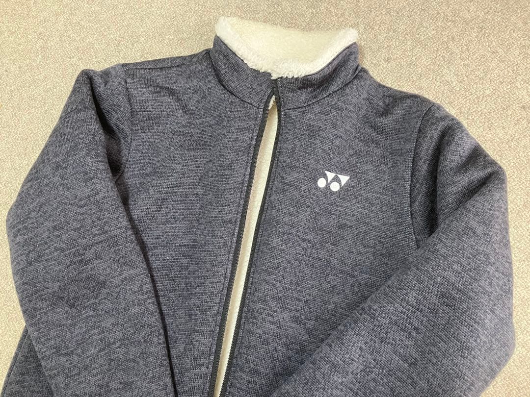YONEX ヨネックス ボアジャケット グレー M 美品 起毛 防寒 テニスバド