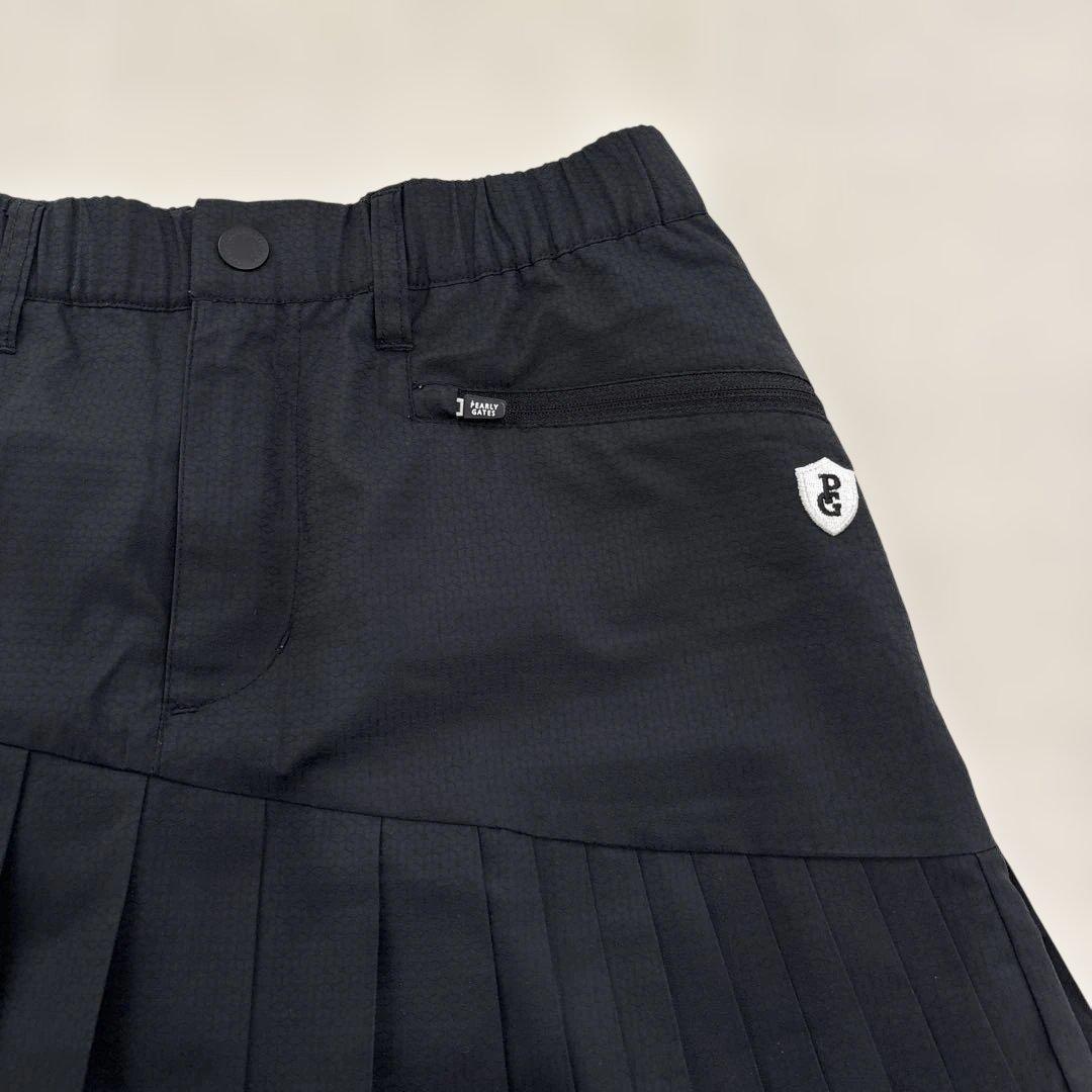 パーリーゲイツ　冬用　プリーツスカート　０　黒　定番　美品