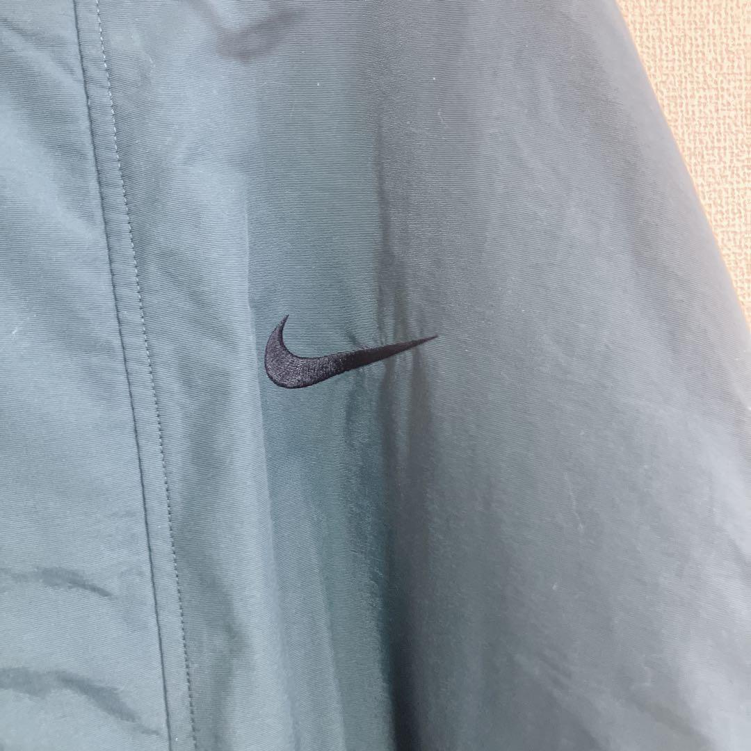 【稀少】90s 銀タグ NIKE ナイキ　刺繍　ベンチコート　キルティング　L