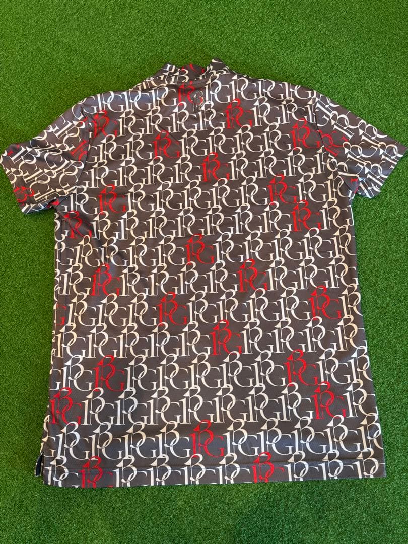 1PIU1UGUALE3 GOLF 総柄 半袖 モックネックTシャツ