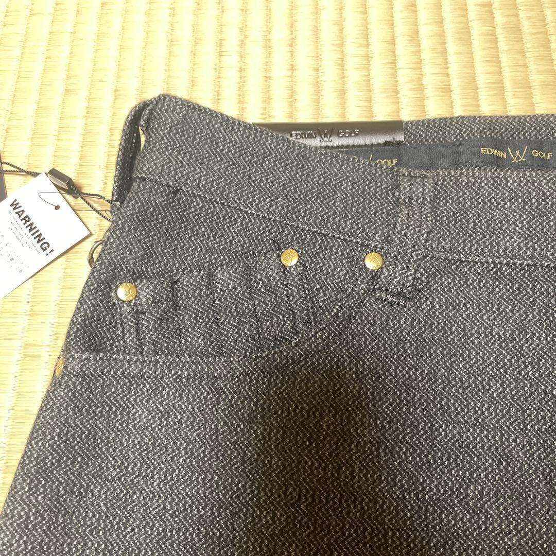 【新品未使用】サイズＬ　エドウィンゴルフ　メンズ冬用パンツ　ヘンリボーン柄