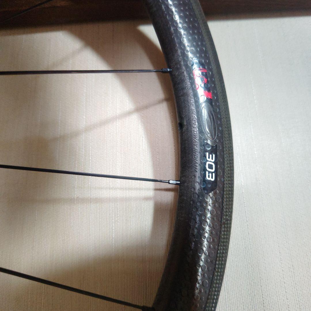 ZIPP303 ブルー フルカーボンクリンチャー リアジャンク