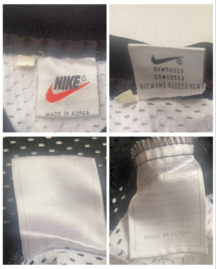 美品 90s vtg NIKE ナイキ メッシュ フットボール シャツ 黒 XL