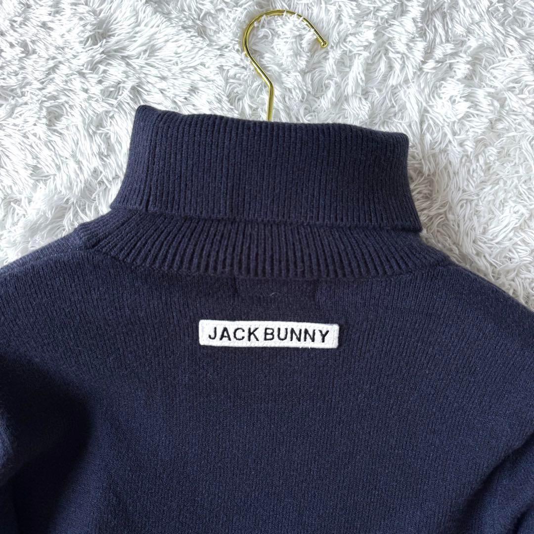 JACK BUNNY ゴルフ　ニット　セーター タートルネック　ビッグロゴ　0