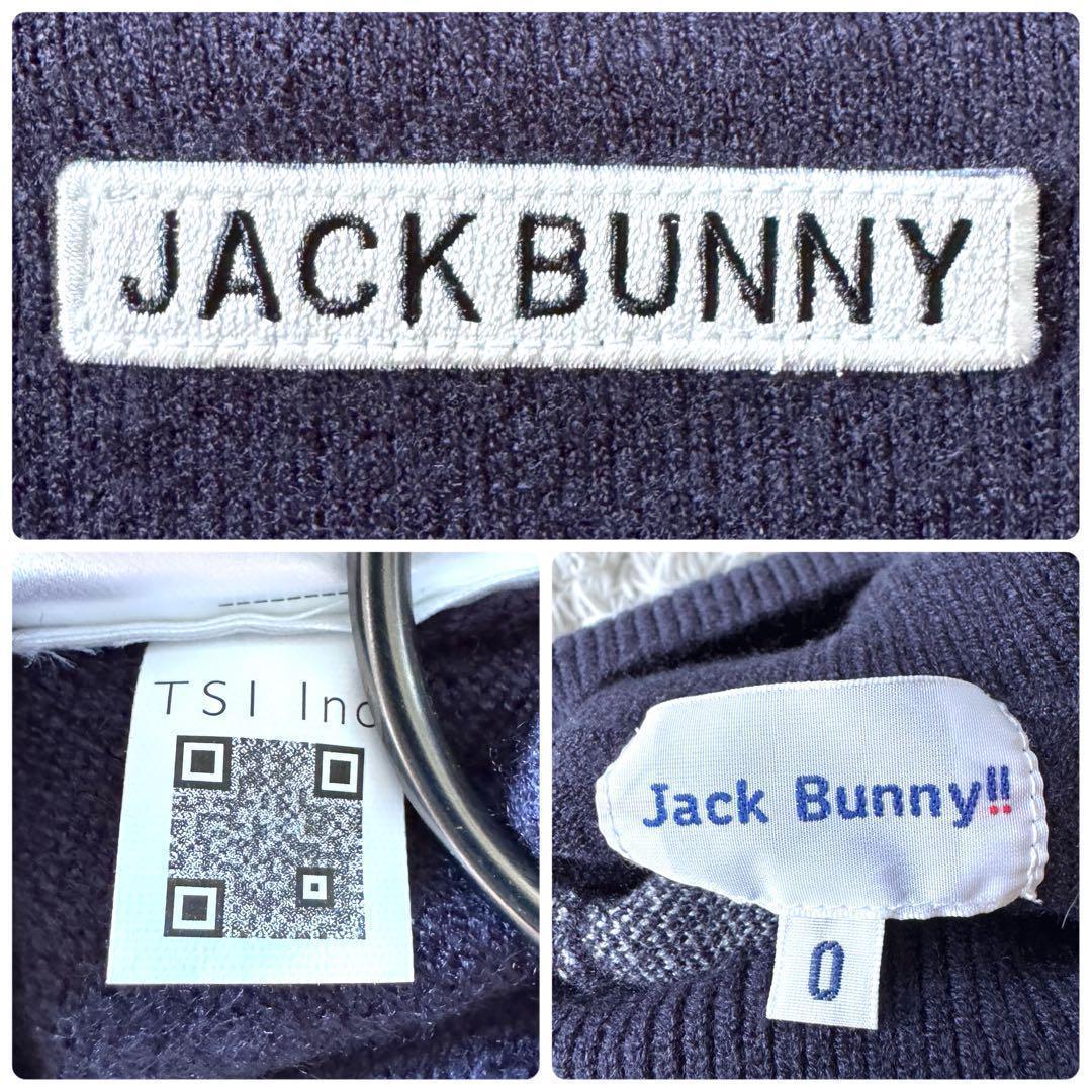 JACK BUNNY ゴルフ　ニット　セーター タートルネック　ビッグロゴ　0
