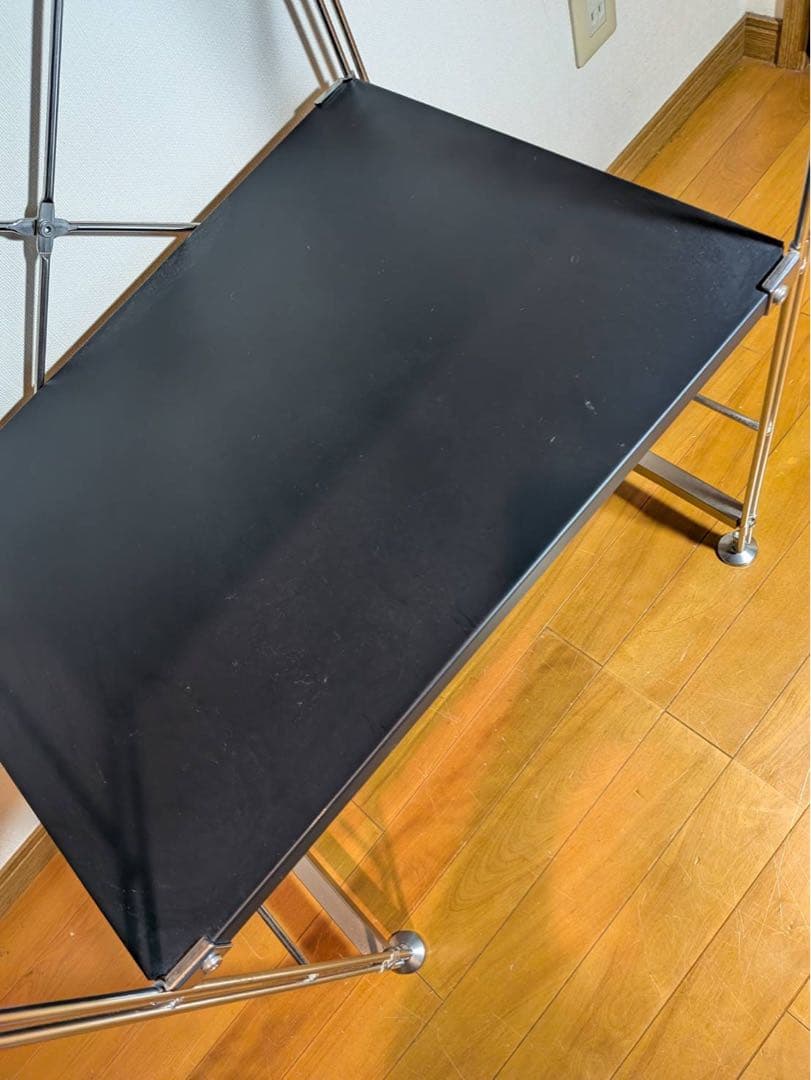 ■送料込■無印良品 ステンレスユニットシェルフ ダークグレー 棚 収納 黒