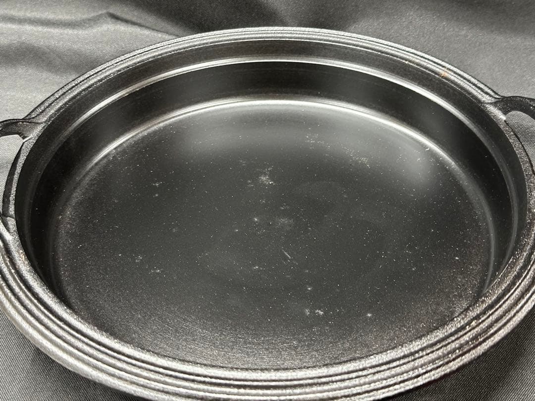 【長期保管品】南部鉄器　南部　25.5cm SE-273 蓋付煮込鍋　浅型　鍋