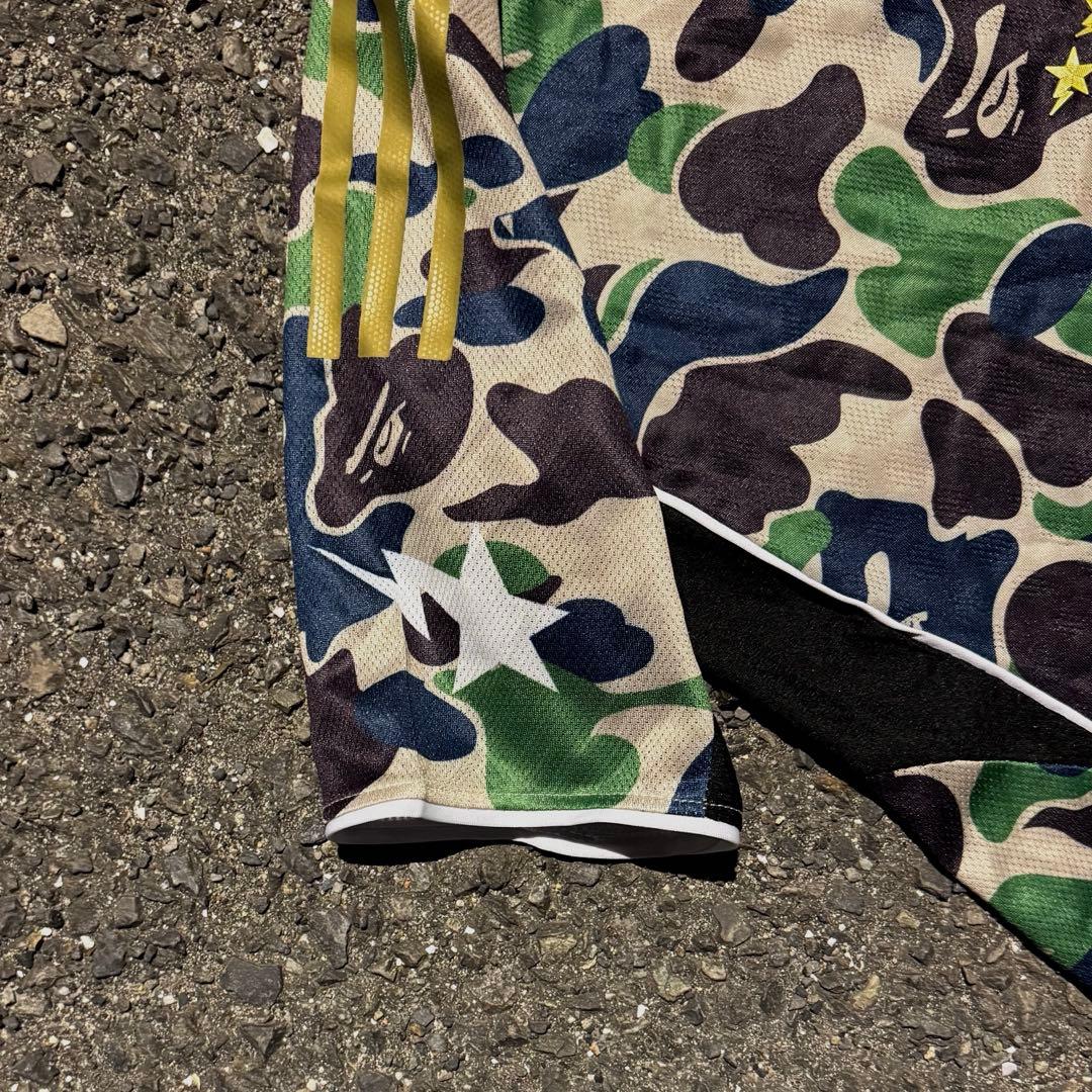 BAPE × adidas カモ ゲームシャツ S