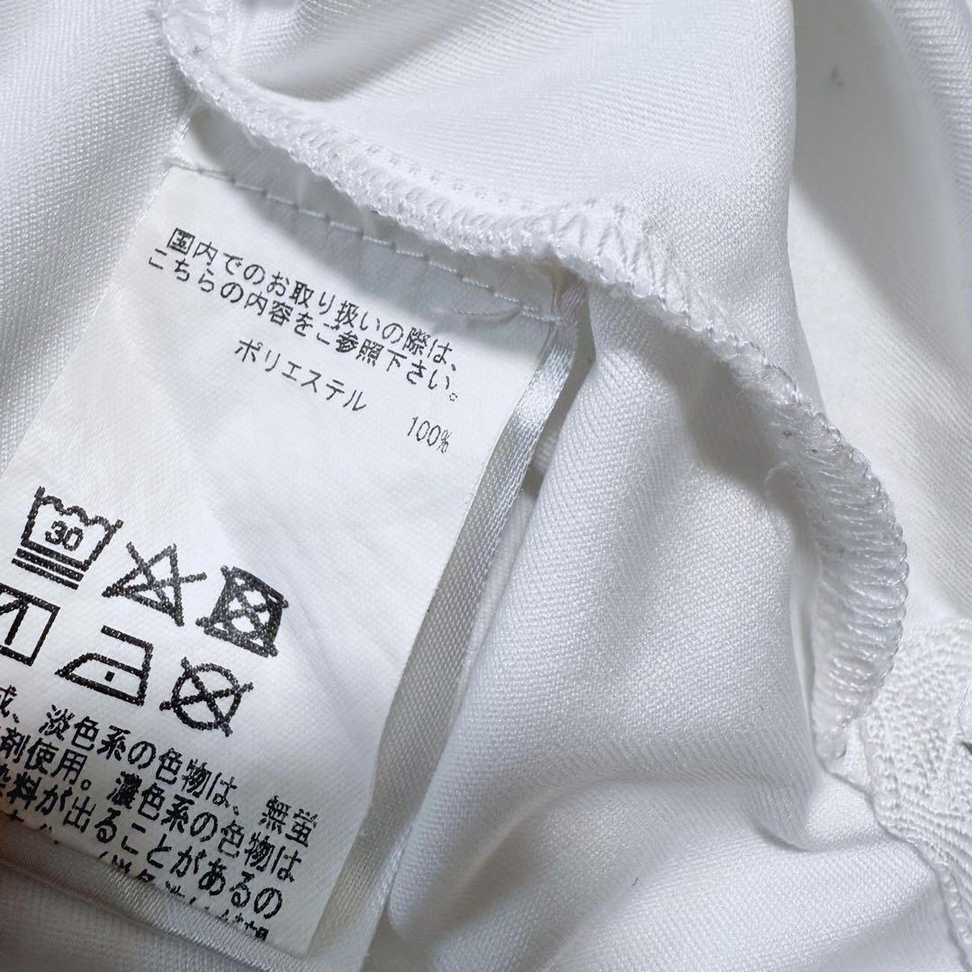 【美品】J.LINDEBERG ロゴ刺繍 ポロシャツ L 白 スポーツ ゴルフ