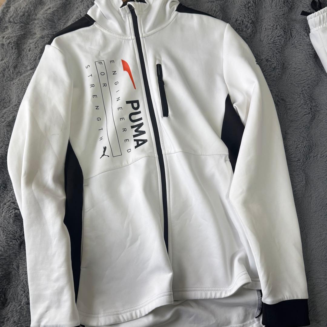 PUMA ジャージ上下セット XXL・XL ホワイト セットアップ パーカー