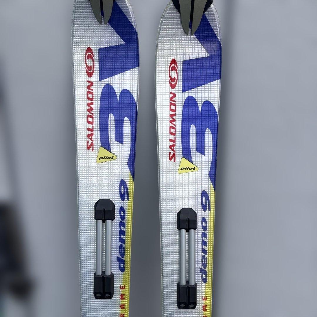 SALOMON Demo 9 3V スキー板　155 ストックとケース付