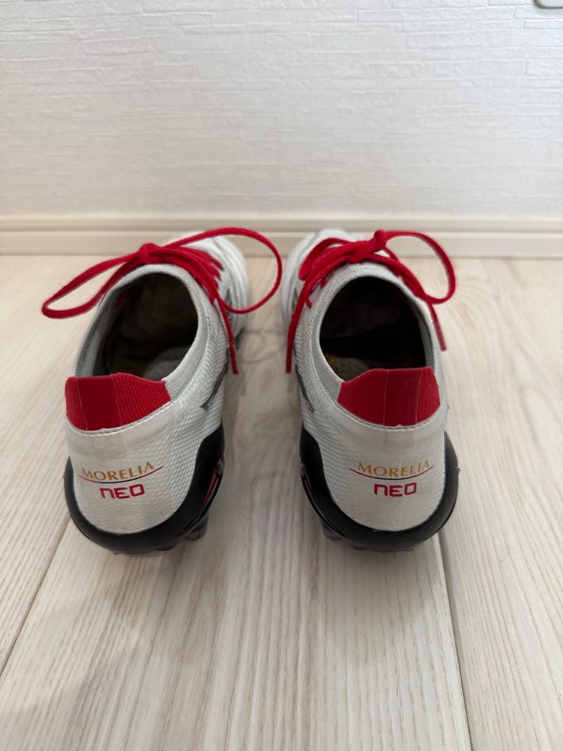 極美品 Mizuno モレリアネオ4β JAPAN ホワイト/レッド 25.5