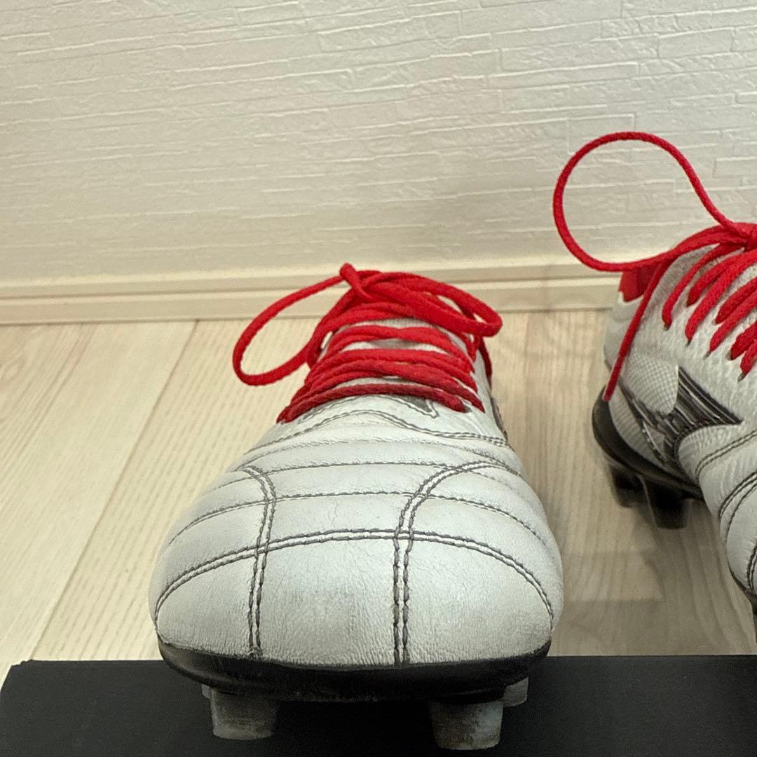 極美品 Mizuno モレリアネオ4β JAPAN ホワイト/レッド 25.5