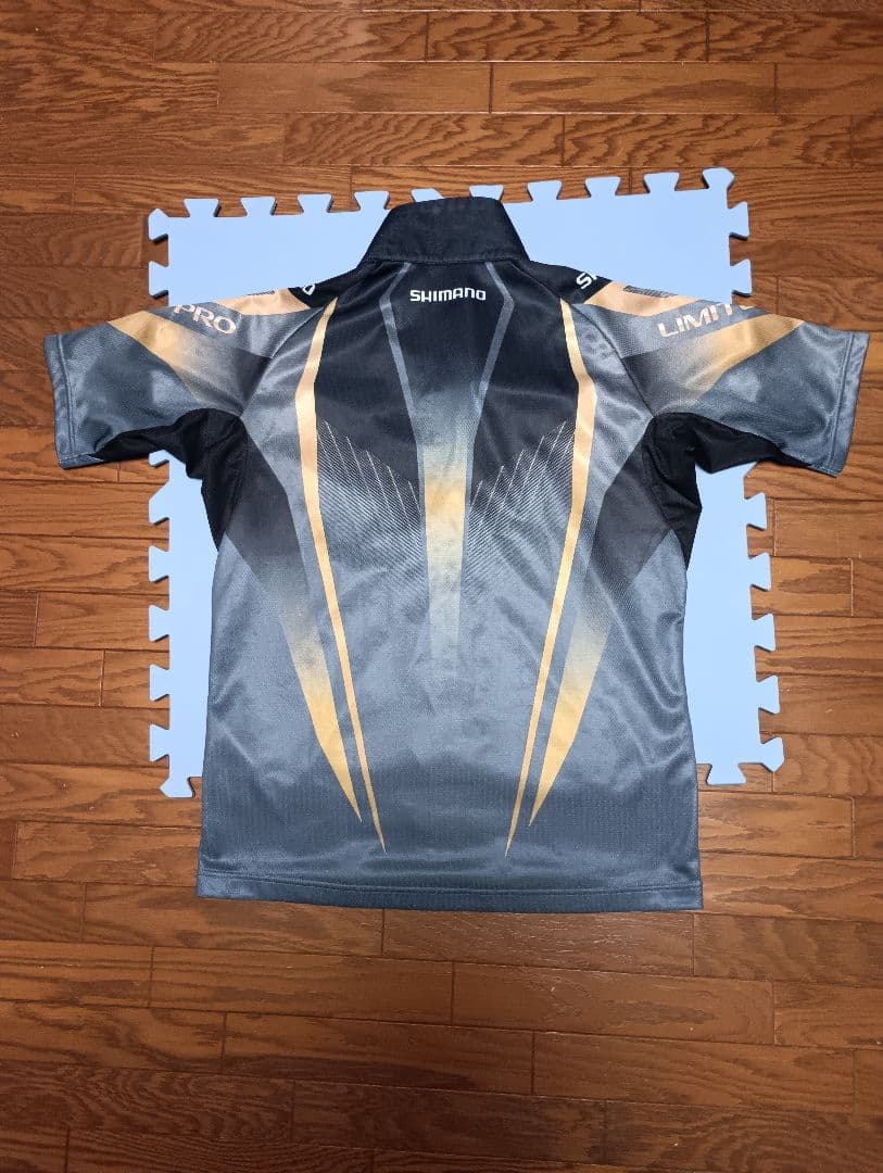 SHIMANO LIMITED PRO フルジップシャツ　半袖　M　ブラック