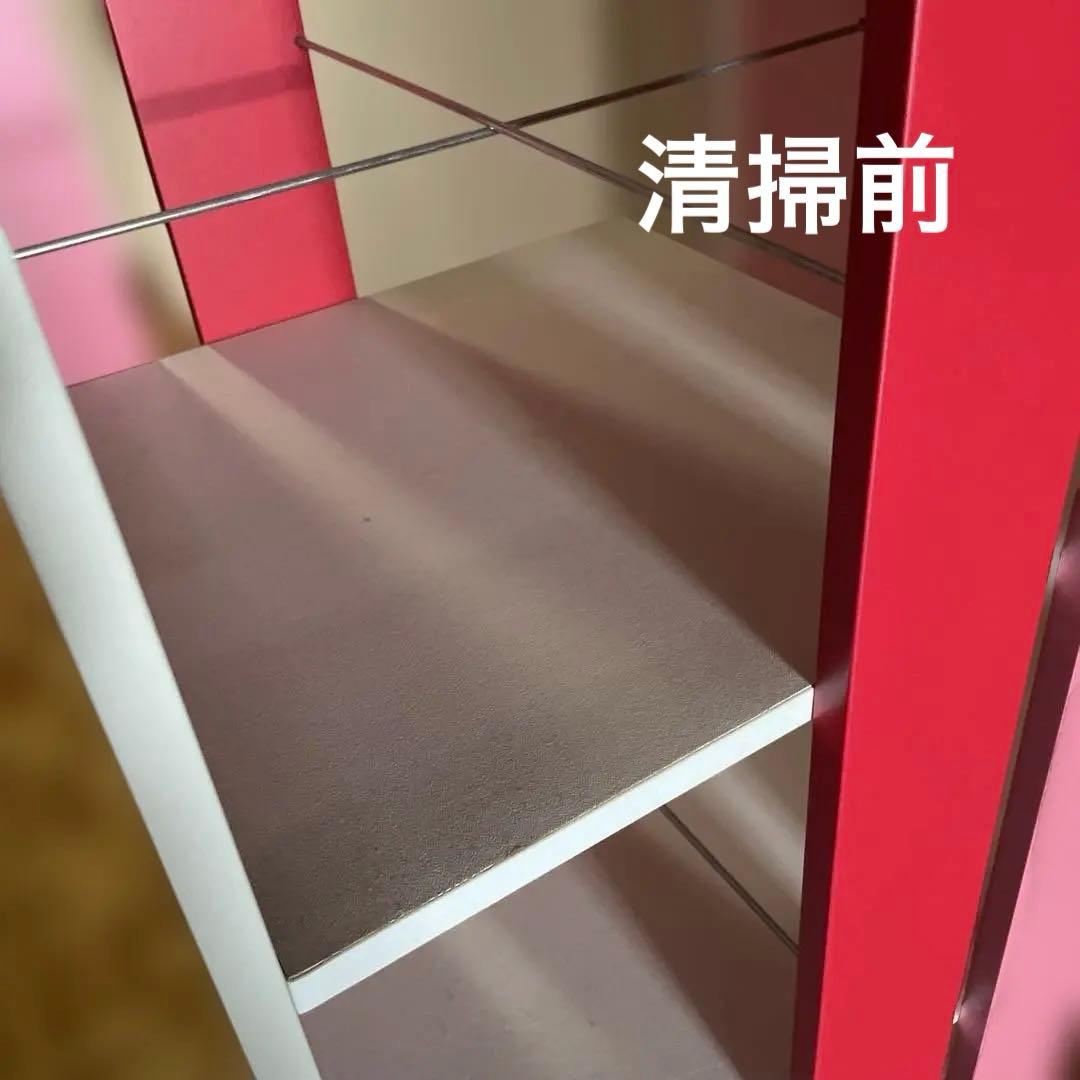 木製　本棚ラック ピンクとホワイト　回転式