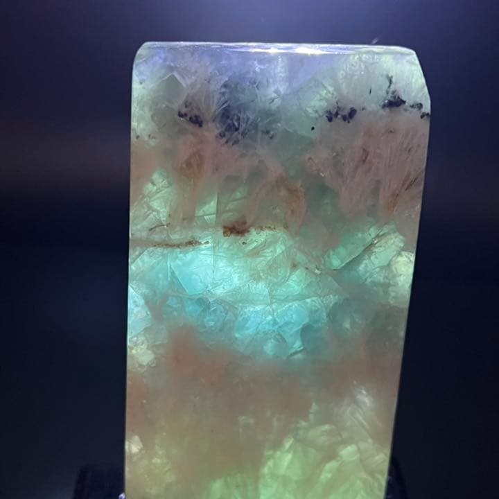 ✨自然の芸術✨幻想的な模様✨虹入り エンジェルフェザー フローライト原石 天然石