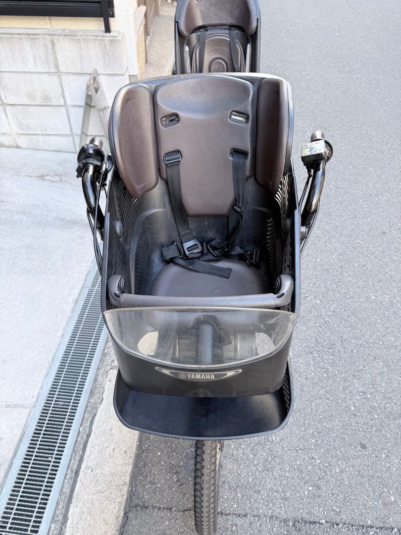 大阪府　子供乗せ　ヤマハ　3人　電動アシスト自転車　チャイルドシート付き